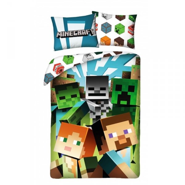 Minecraft | Posteljina Minecraft "Creepers Attack", pamuk 140x200 cm