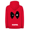 DEADPOOL | Hoodie sa kapuljačom DEADPOOL, "Face", crvena, na dvije strane