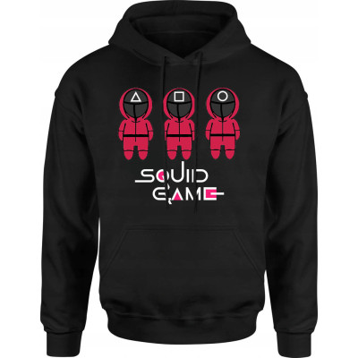 Igra lignje | Squid Game Hoodie, crna, "Chibi Guards"