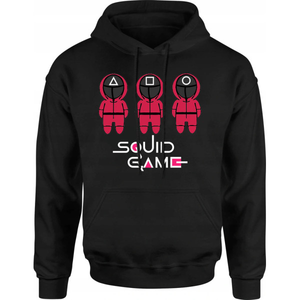 Igra lignje | Squid Game Hoodie, crna, "Chibi Guards"