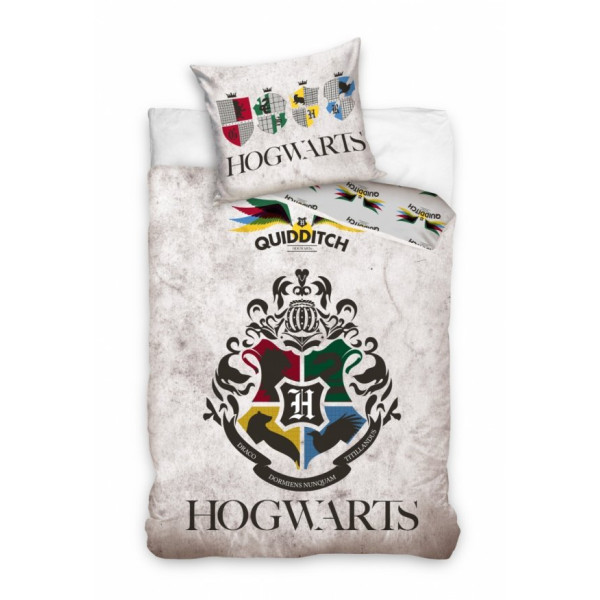 Harry Potter | Posteljina Harry Potter - Hogwarts grb - Quidditch, pamuk 140x200, 70x90