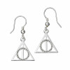 HARRY POTTER | Srebrne naušnice Harry Potter "Darkovi smrti" sa SWAROVSKI kristalima, vis